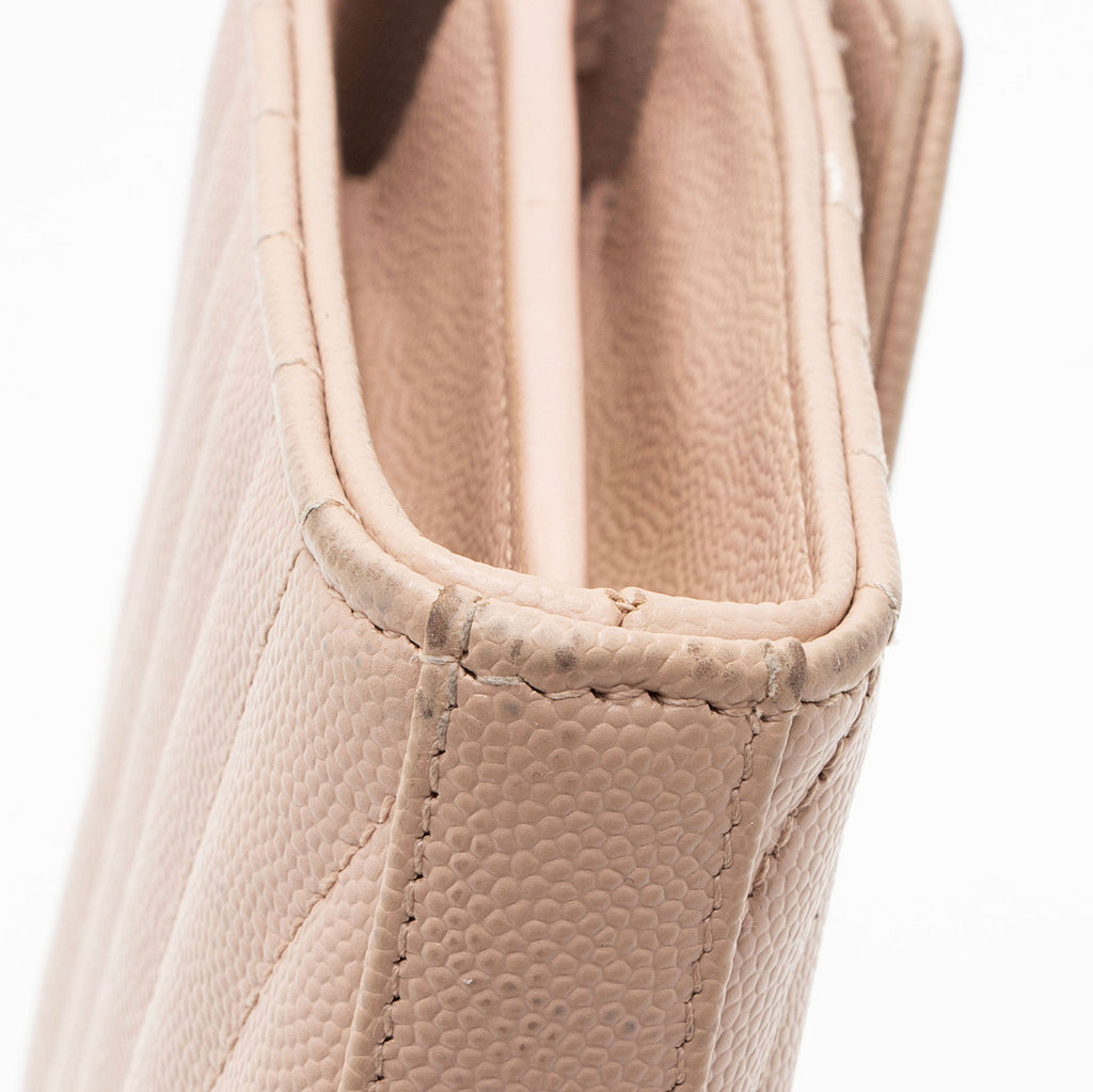 Saint Laurent Matelasse Grain de Poudre Monogram Chain Wallet (SHF-7n2Rsg)