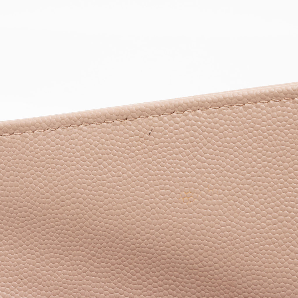Saint Laurent Matelasse Grain de Poudre Monogram Chain Wallet (SHF-7n2Rsg)