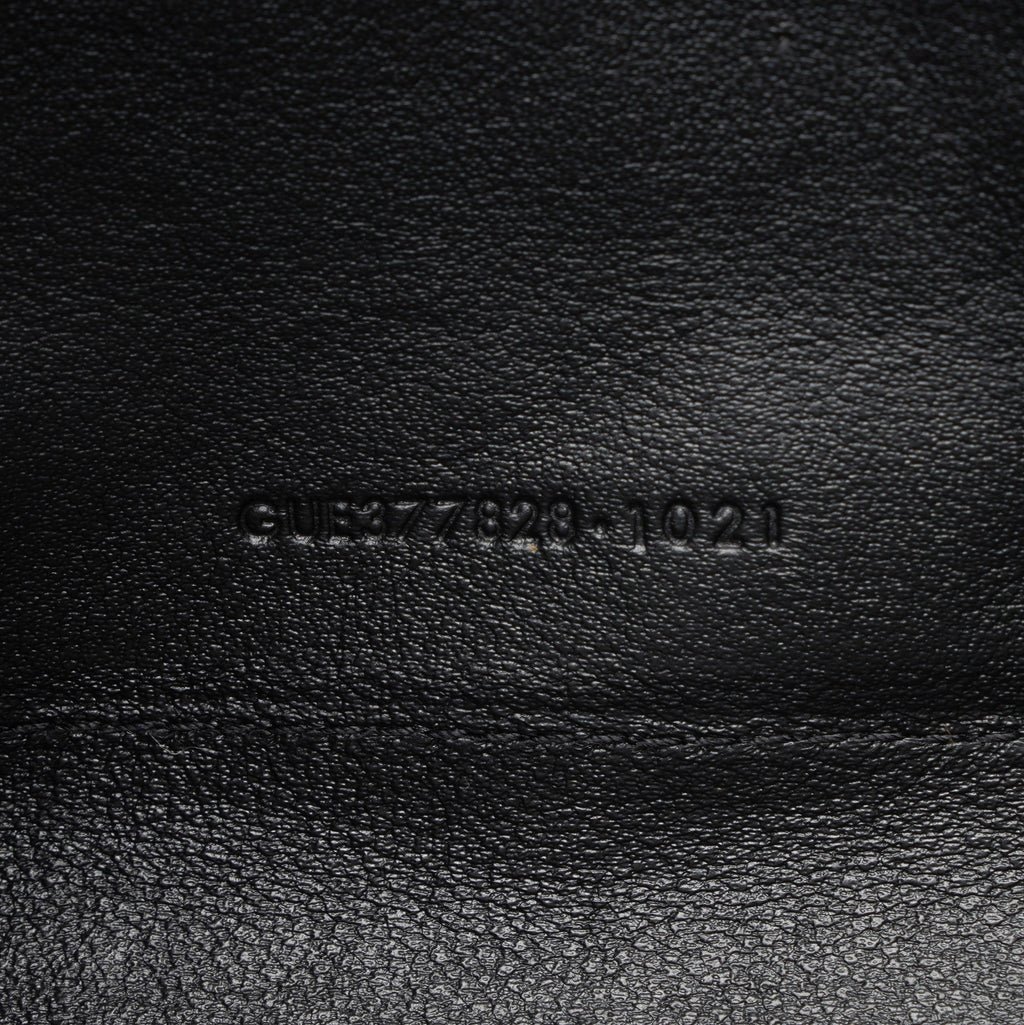 Saint Laurent Matelasse Grain de Poudre Monogram Chain Wallet (SHF-oGbOur)