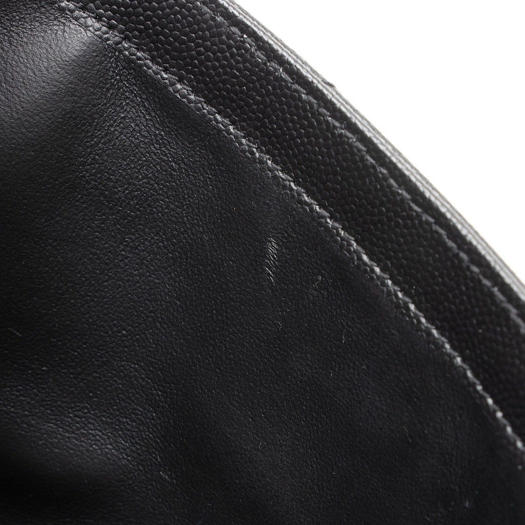 Saint Laurent Matelasse Grain de Poudre Monogram Chain Wallet (SHF-oGbOur)