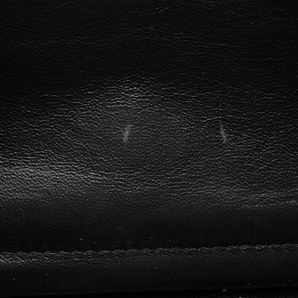 Saint Laurent Matelasse Grain de Poudre Monogram Chain Wallet (SHF-dl9giW)