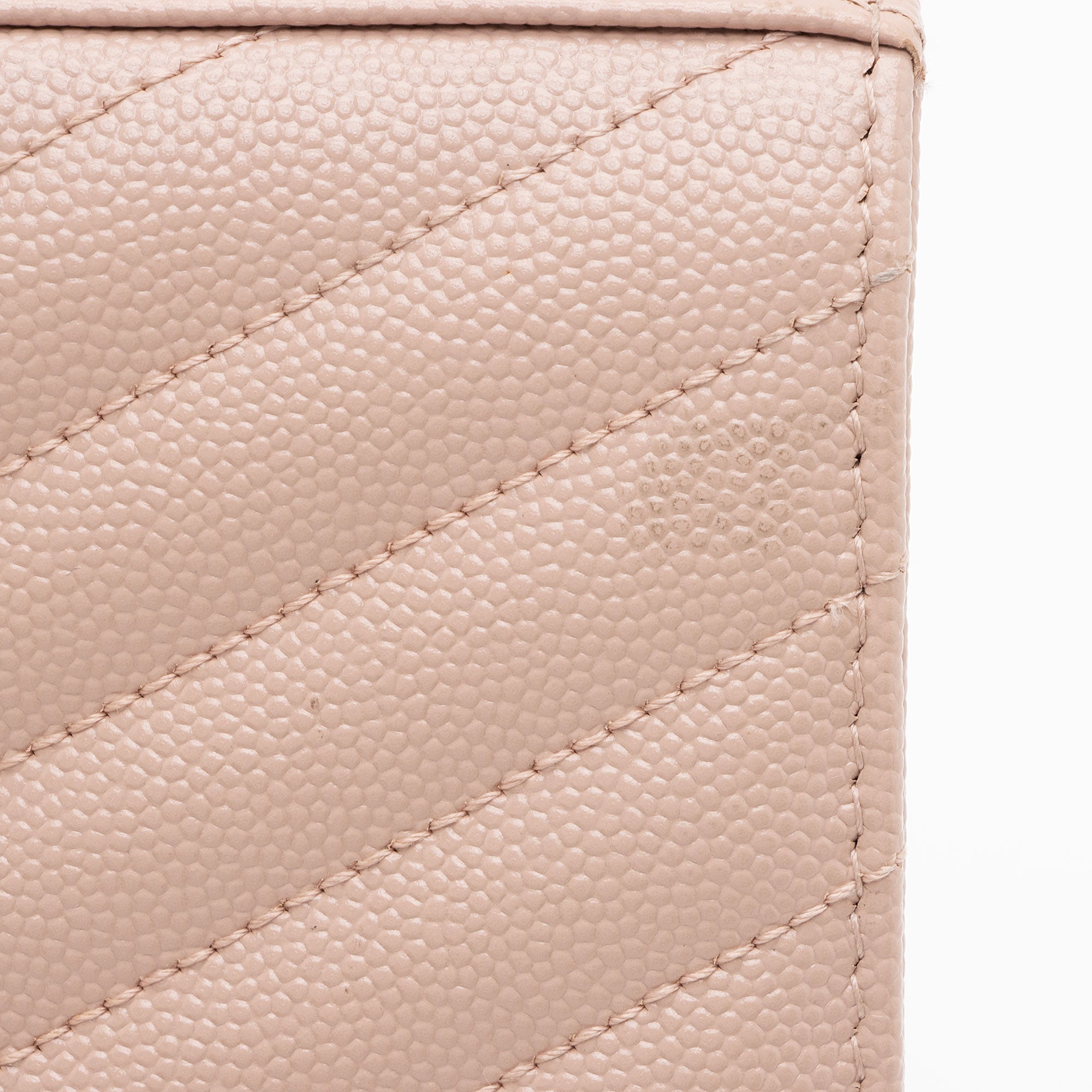 Saint Laurent Matelasse Grain de Poudre Monogram Chain Wallet (SHF-dl9giW)