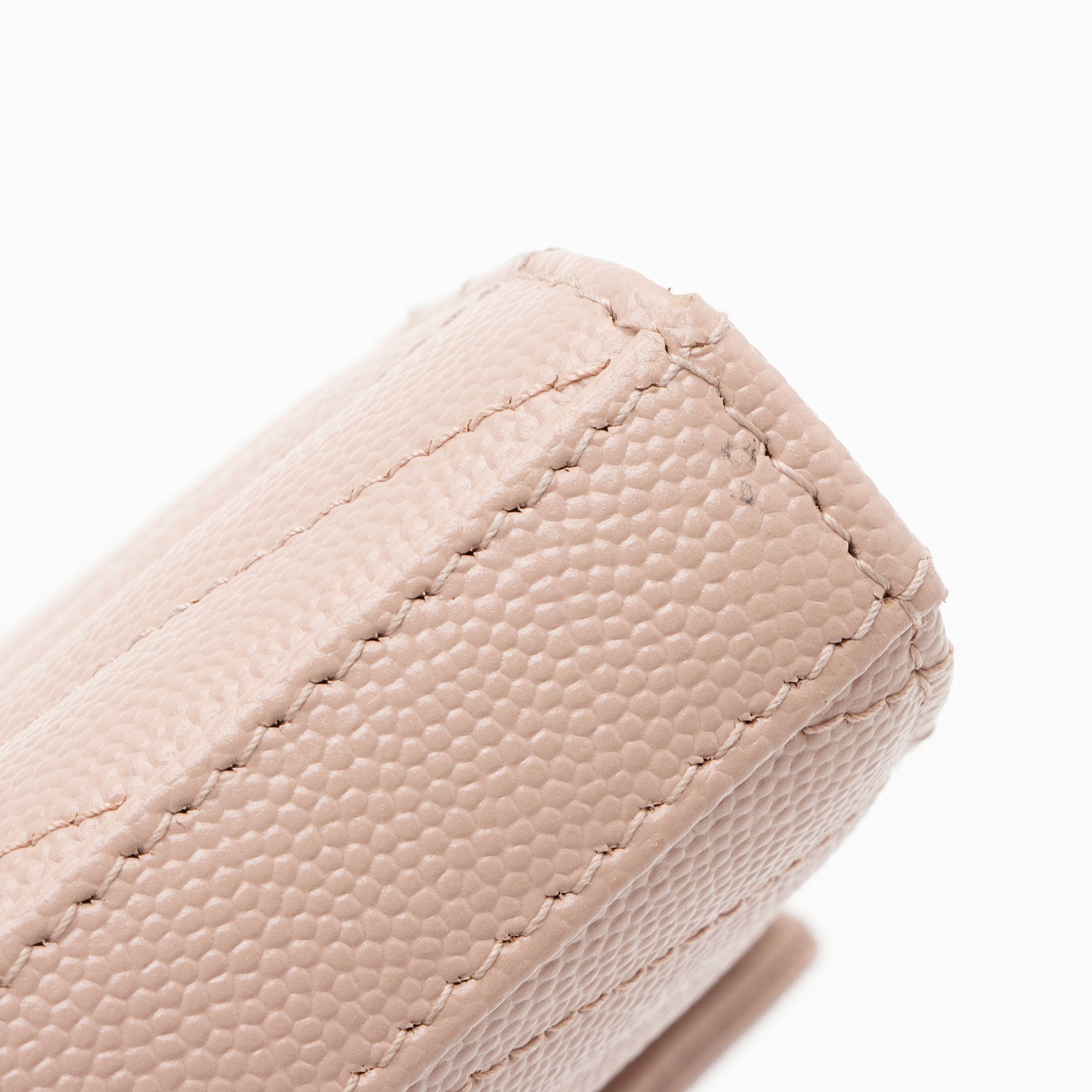 Saint Laurent Matelasse Grain de Poudre Monogram Chain Wallet (SHF-dl9giW)