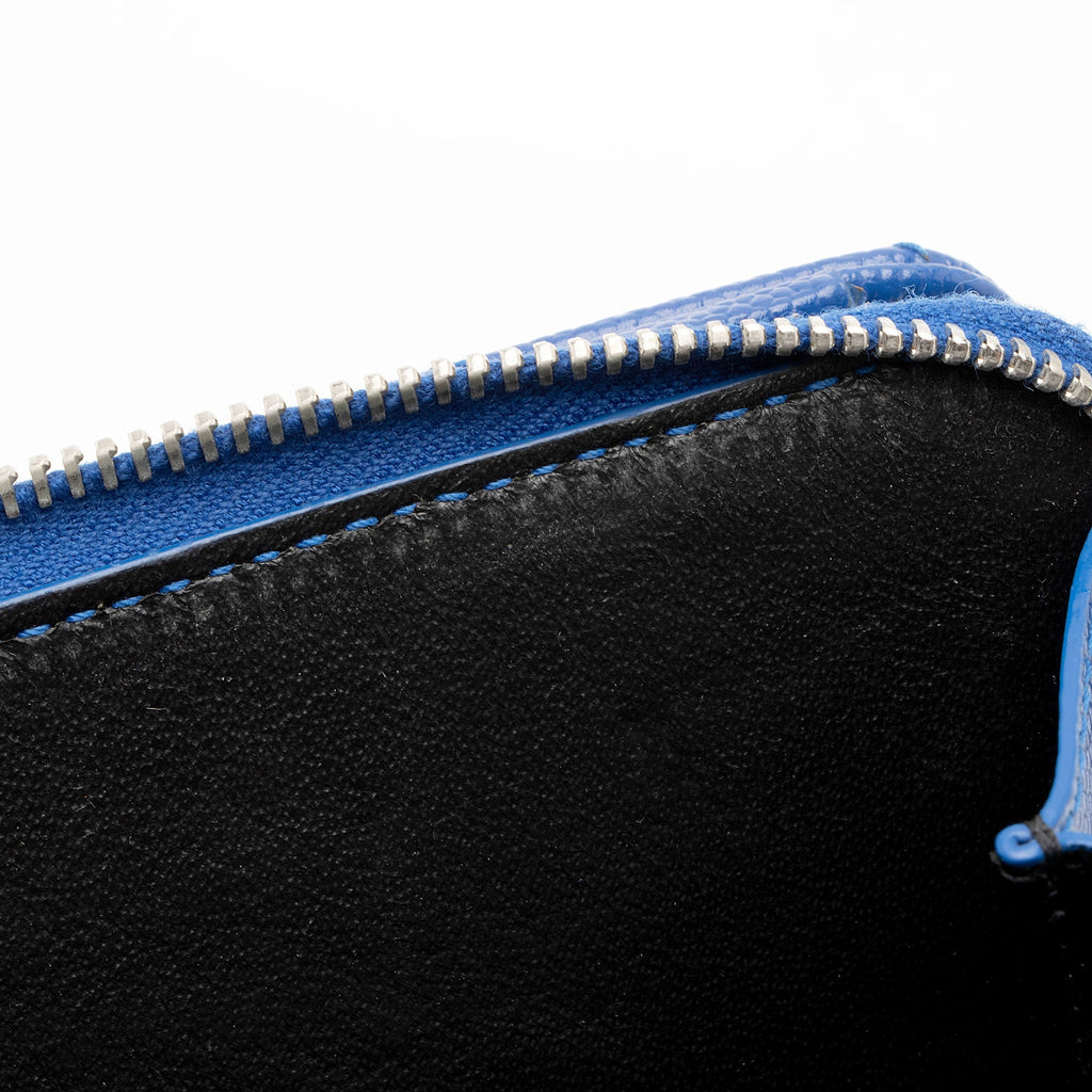 Saint Laurent Matelasse Grain de Poudre Monogram Compact Zip Around Wallet (SHF-haBtSP)
