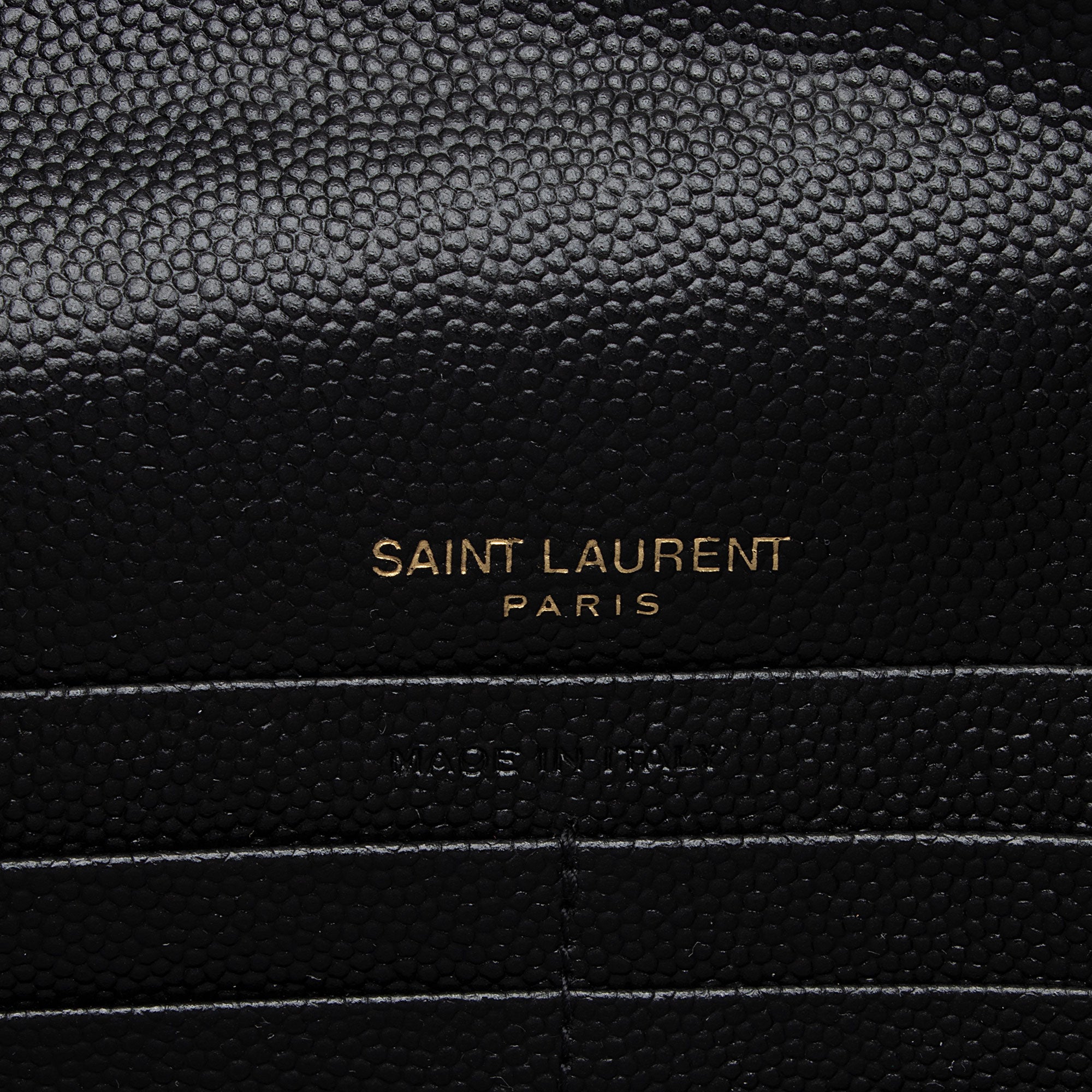 Saint Laurent Matelasse Grain de Poudre Monogram Envelope Chain Wallet (SHF-qb9r0n)