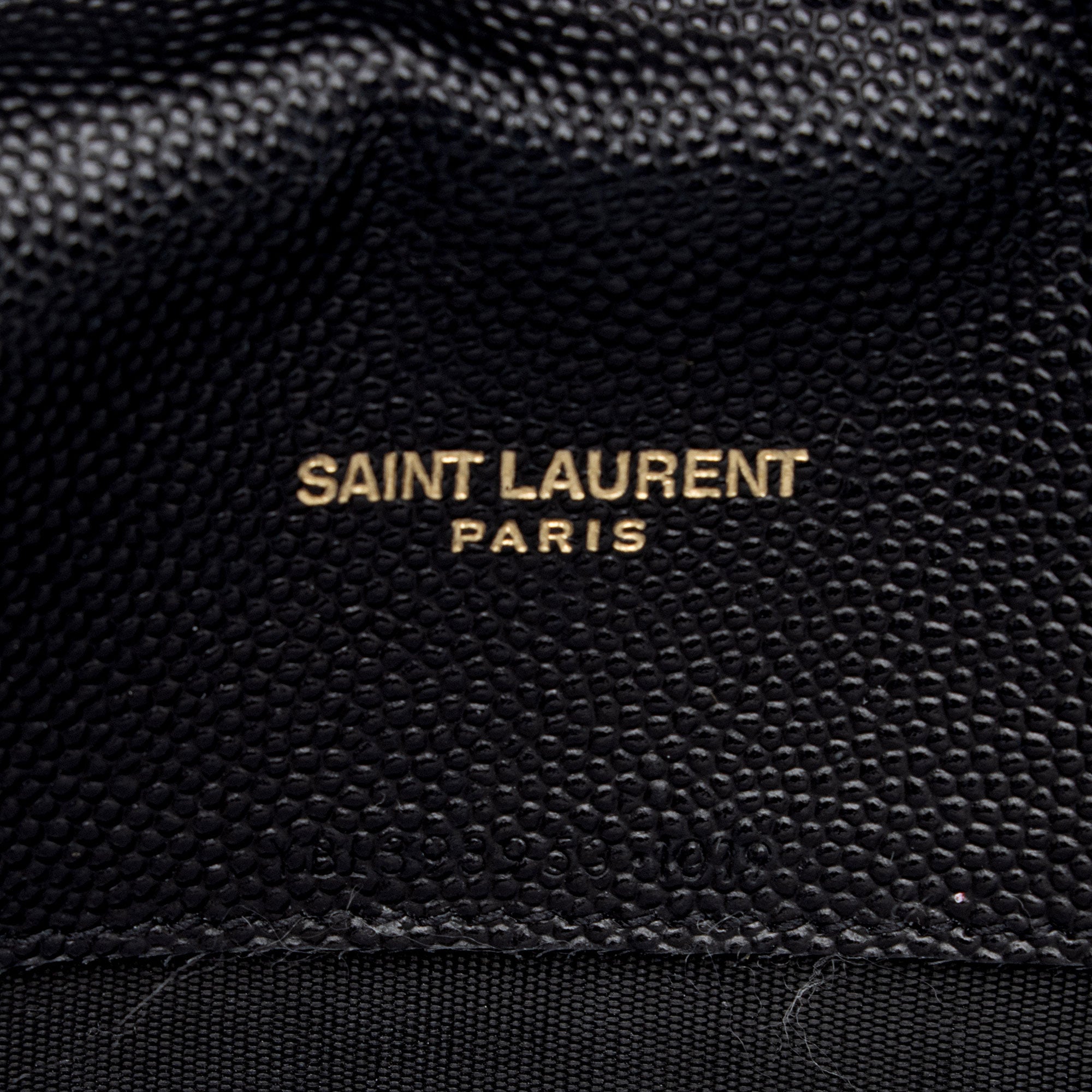 Saint Laurent Matelasse Grain de Poudre Monogram Envelope Chain Wallet (SHF-bXElvR)