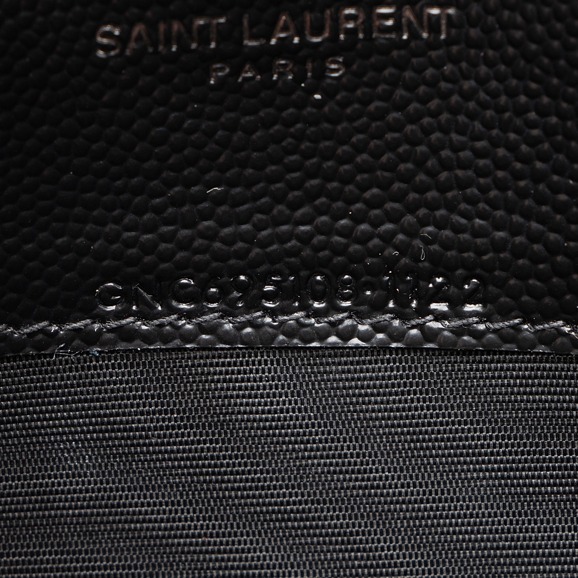 Saint Laurent Matelasse Grain de Poudre Monogram Envelope Chain Wallet (SHF-HfJfIb)