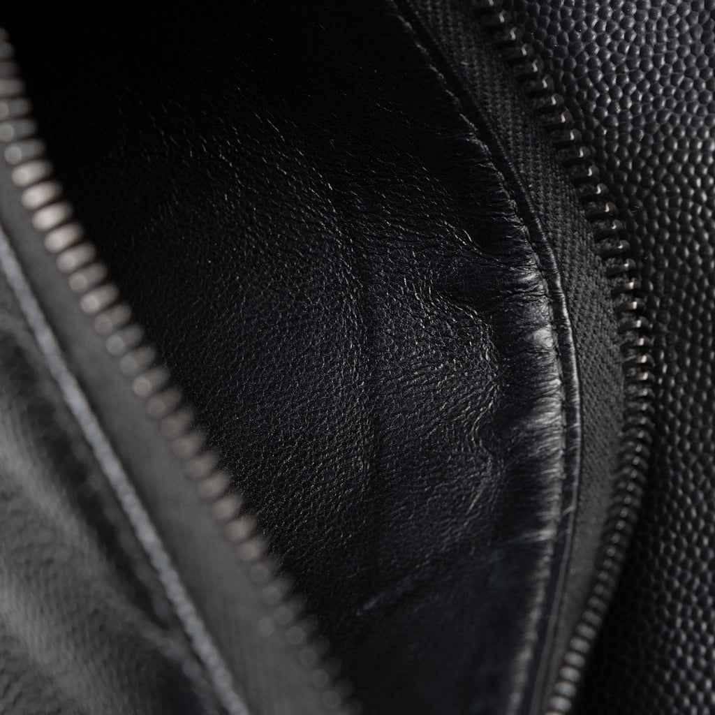 Saint Laurent Matelasse Grain de Poudre Monogram Envelope Chain Wallet (SHF-HfJfIb)