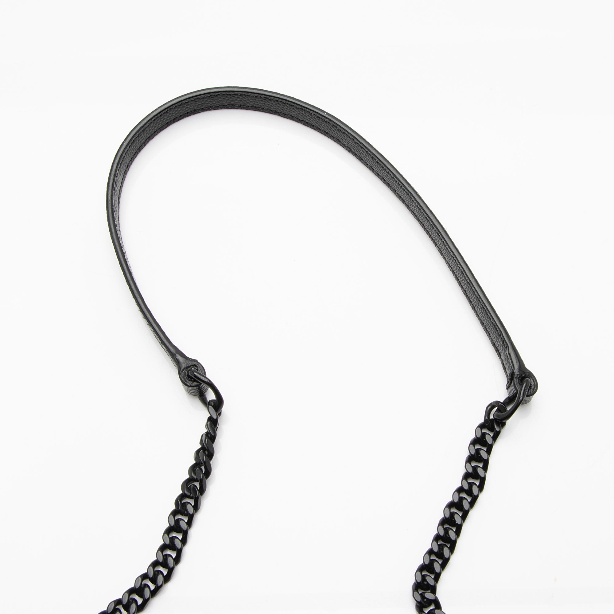 Saint Laurent Matelasse Grain de Poudre Monogram Envelope Chain Wallet (SHF-HfJfIb)