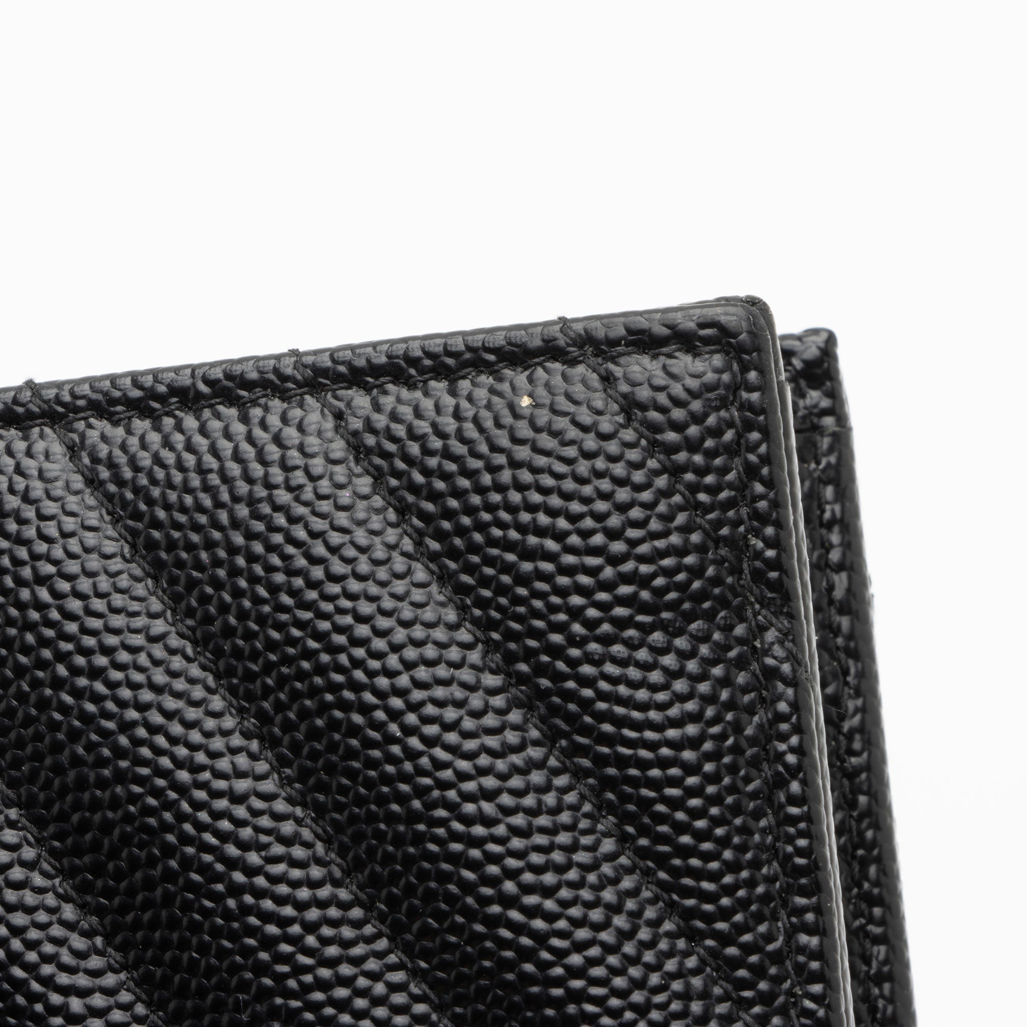 Saint Laurent Matelasse Grain de Poudre Monogram Envelope Chain Wallet (SHF-HfJfIb)