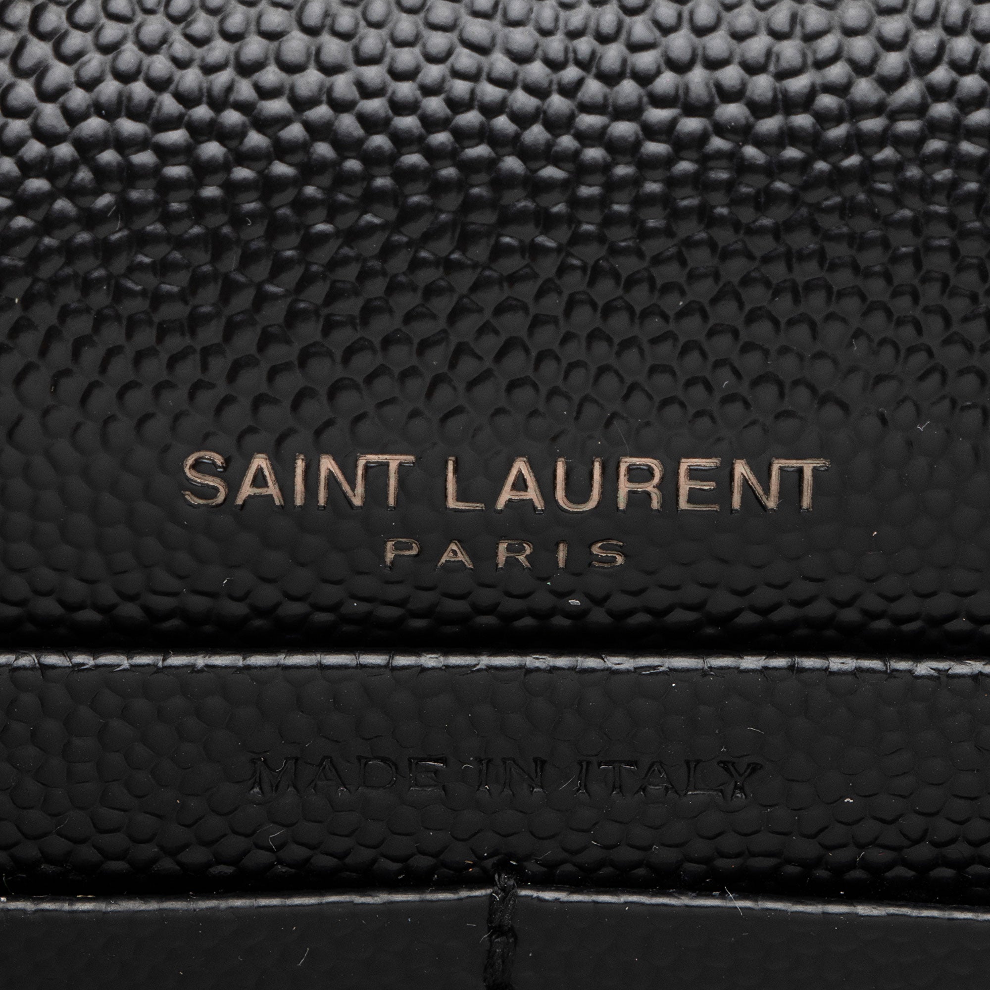 Saint Laurent Matelasse Grain de Poudre Monogram Envelope Chain Wallet (SHF-HfJfIb)
