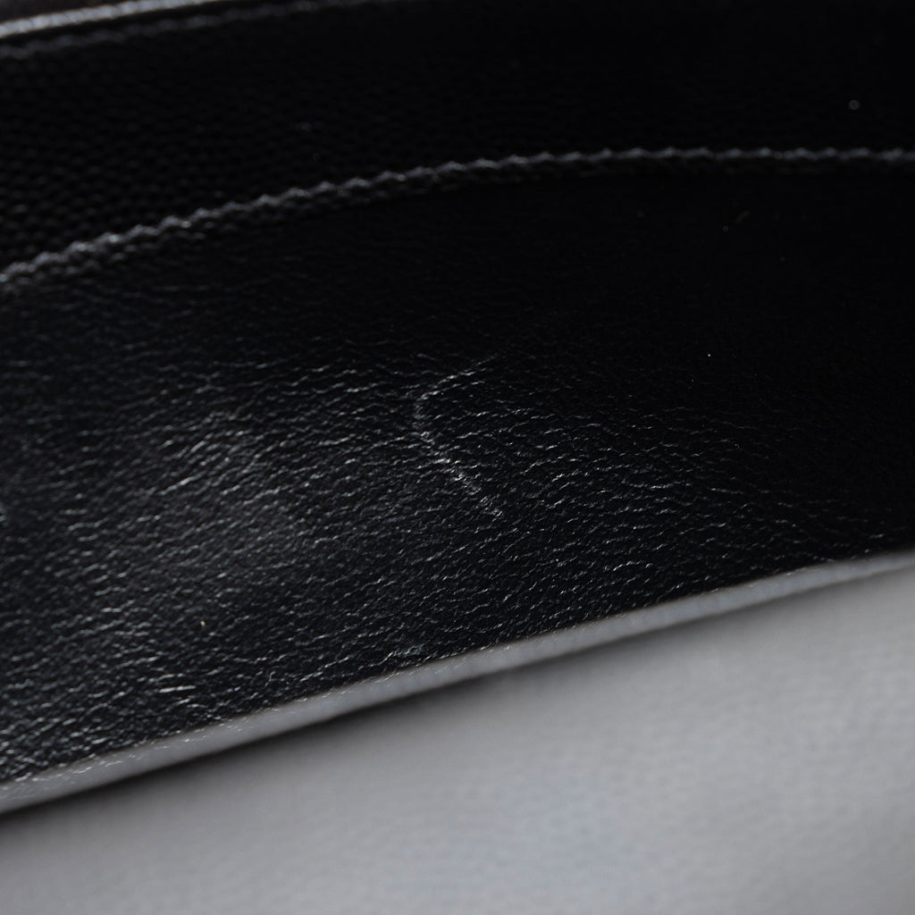 Saint Laurent Matelasse Grain de Poudre Monogram Envelope Chain Wallet (SHF-DR4kKW)