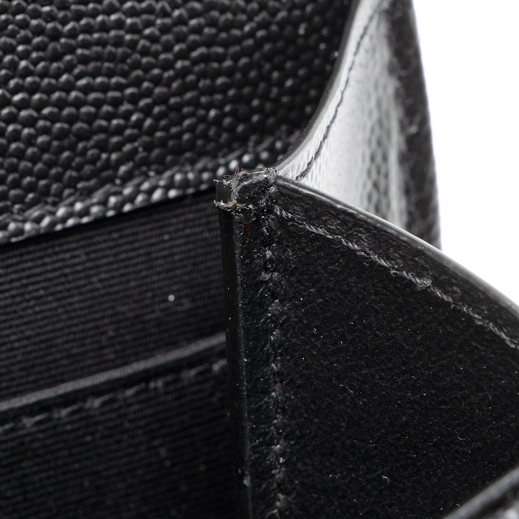 Saint Laurent Matelasse Grain de Poudre Monogram Envelope Pouch (SHF-nd3yFf)