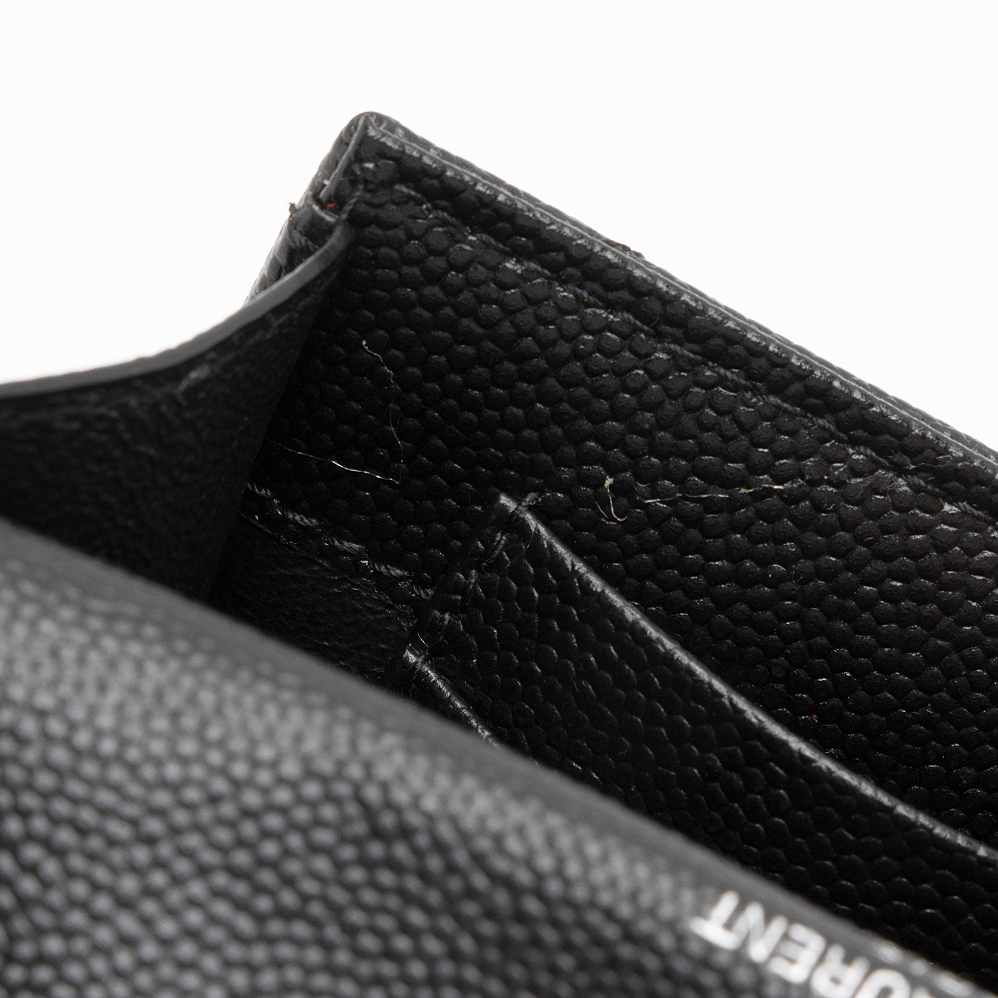 Saint Laurent Matelasse Grain de Poudre Monogram Envelope Small Wallet (SHF-zEUzOS)