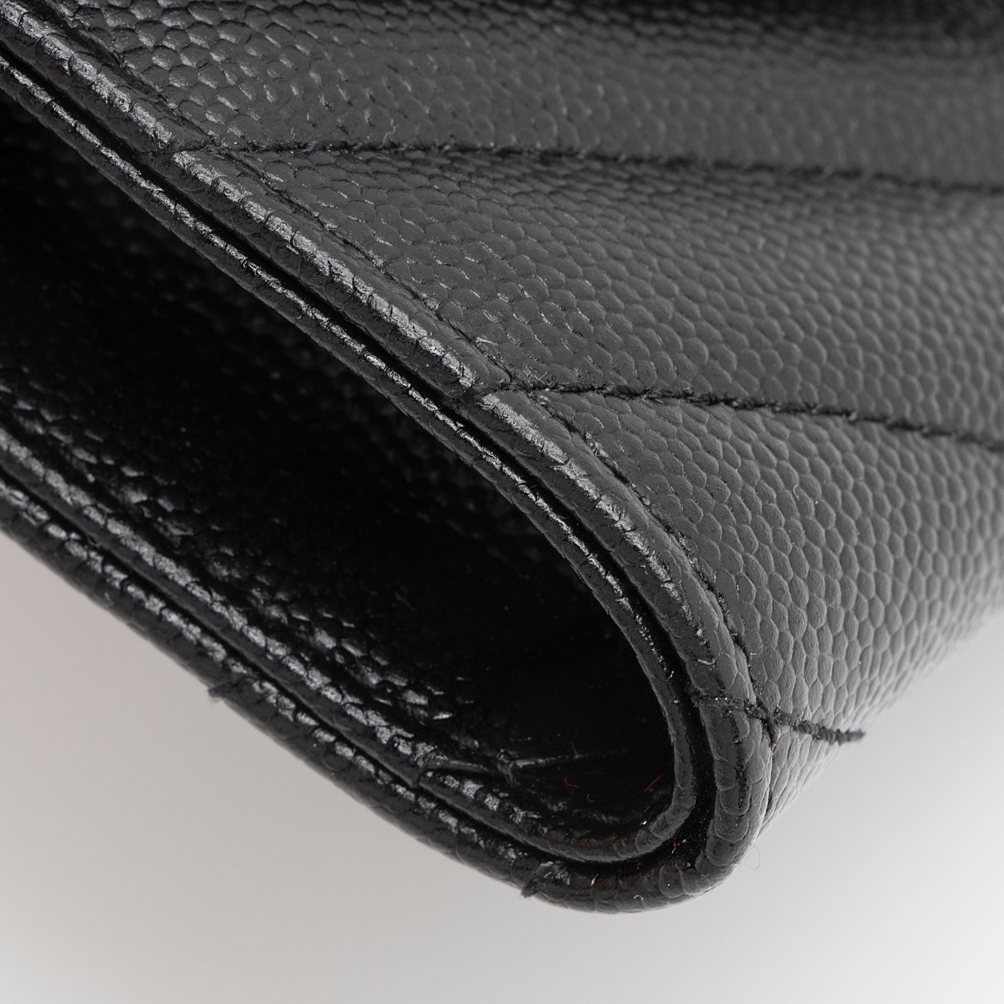 Saint Laurent Matelasse Grain de Poudre Monogram Envelope Small Wallet (SHF-zEUzOS)