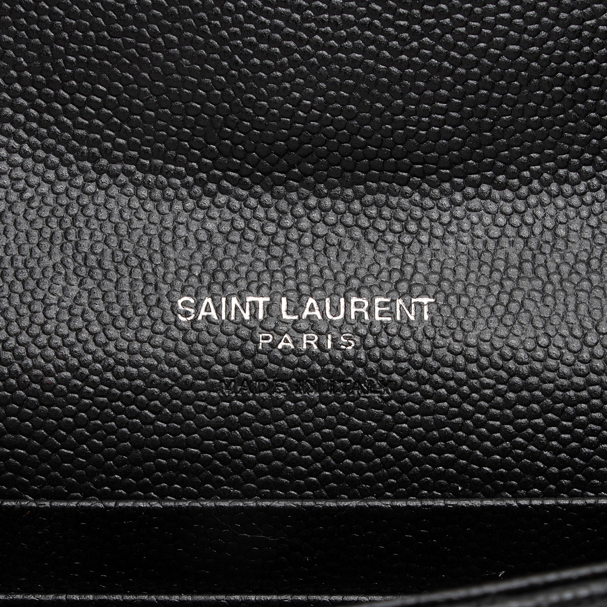 Saint Laurent Matelasse Grain de Poudre Monogram Envelope Small Wallet (SHF-zEUzOS)
