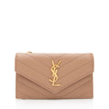 Saint Laurent Matelasse Grain de Poudre Monogram Fragments Flap Card Case (SHF-9N5wrw)