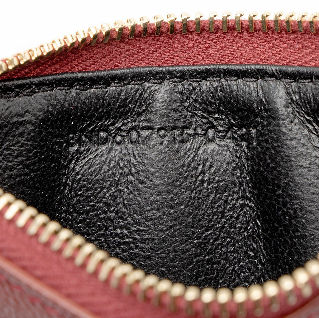 Saint Laurent Matelasse Grain de Poudre Monogram Fragments Zipper Card Case (SHF-xj3XtJ)