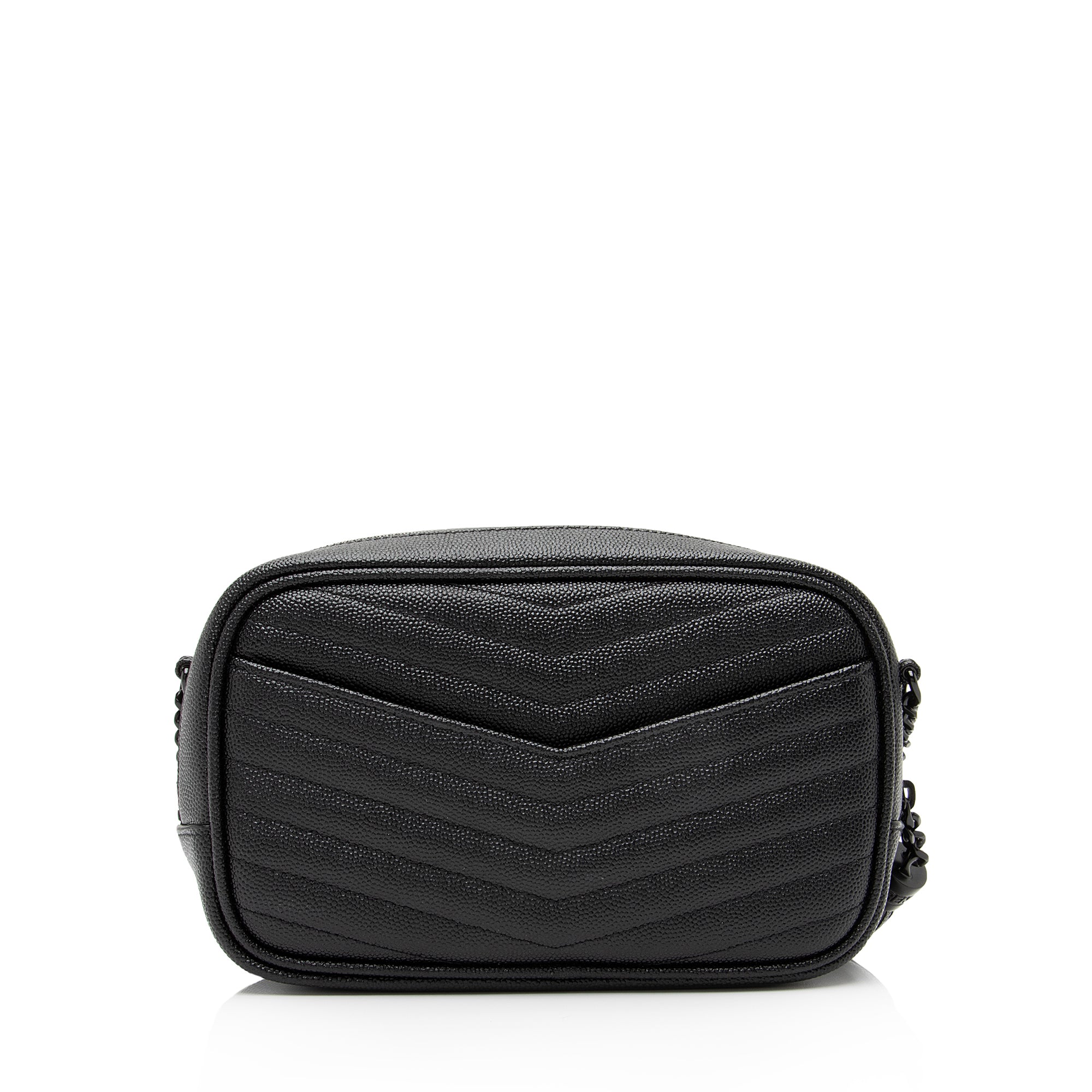 Saint Laurent Matelasse Grain de Poudre Monogram Lou Mini Camera Bag (SHF-1WB10U)