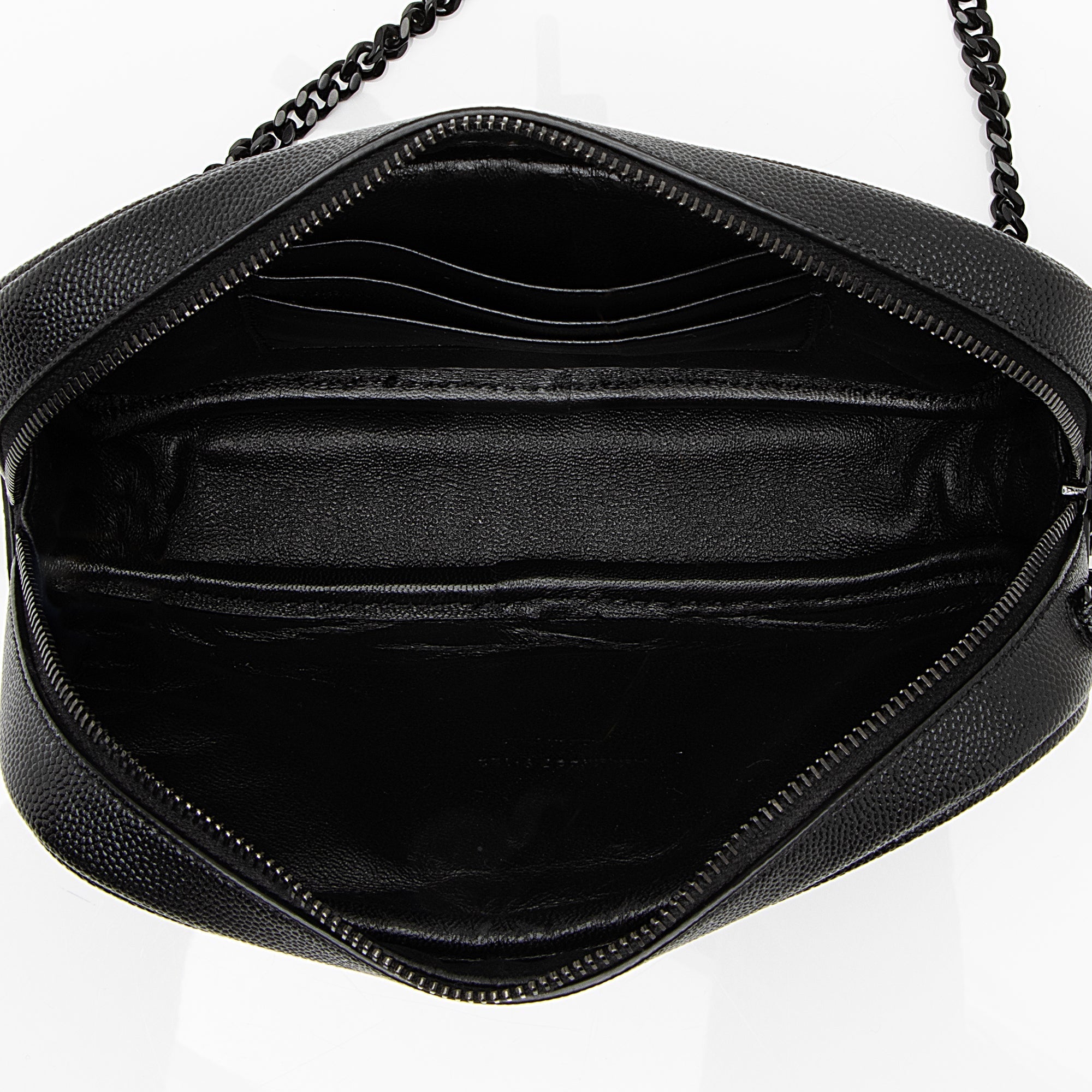 Saint Laurent Matelasse Grain de Poudre Monogram Lou Mini Camera Bag (SHF-1WB10U)