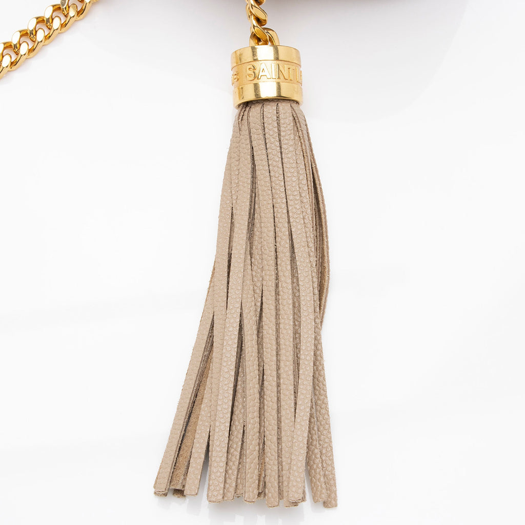 Saint Laurent Matelasse Grain de Poudre Monogram Lou Mini Camera Bag (SHF-T7Shs9)