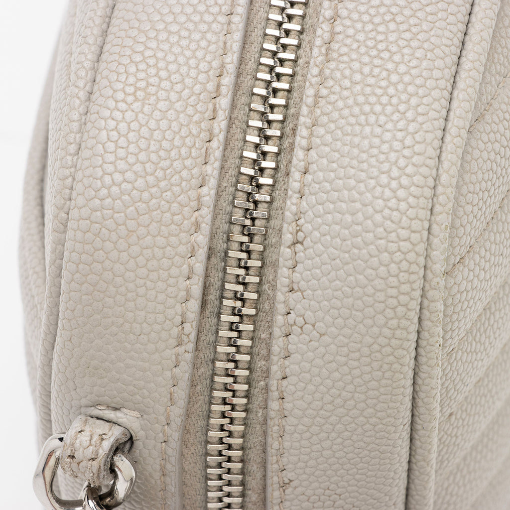 Saint Laurent Matelasse Grain de Poudre Monogram Lou Mini Camera Bag (SHF-kKekCc)