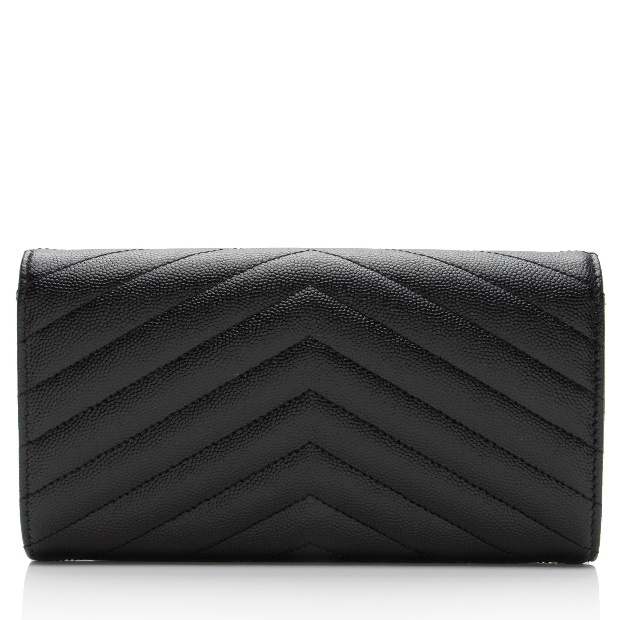 Saint Laurent Matelasse Grain de Poudre Monogram Wallet (SHF-RqA2Ig)