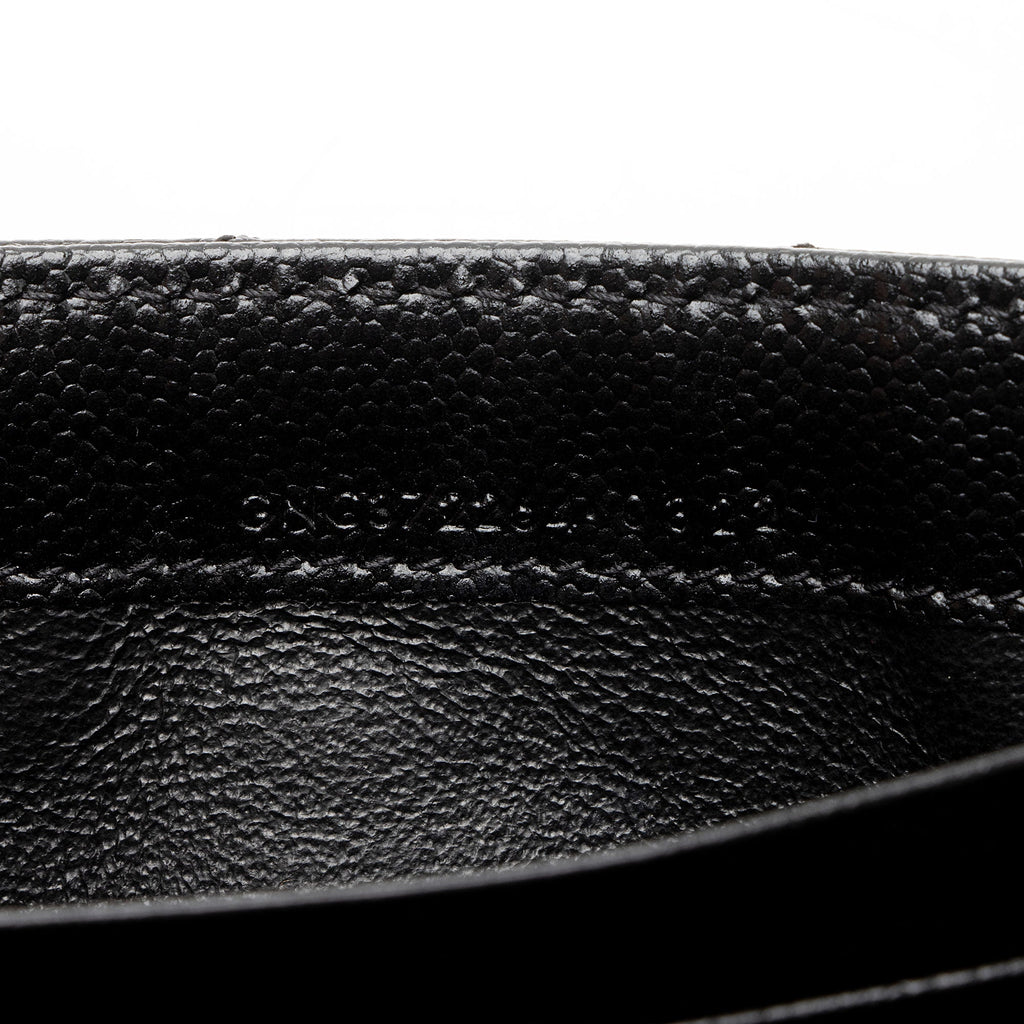 Saint Laurent Matelasse Grain de Poudre Monogram Wallet (SHF-RqA2Ig)