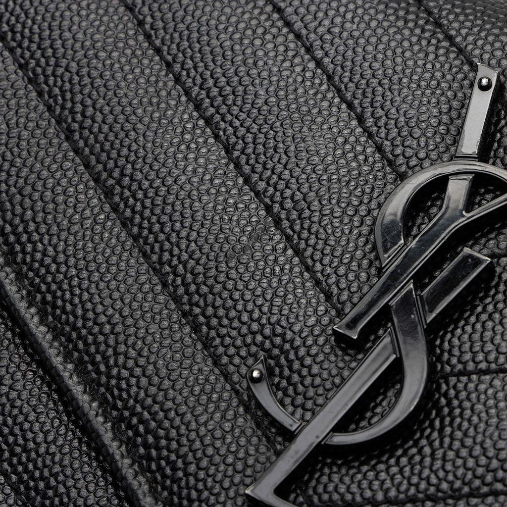 Saint Laurent Matelasse Grain de Poudre Monogram Wallet (SHF-XsSTMO)