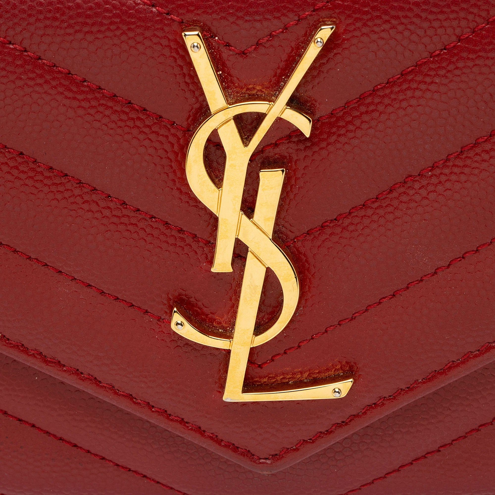Saint Laurent Matelasse Grain de Poudre Monogram Wallet (SHF-dJjYdi)