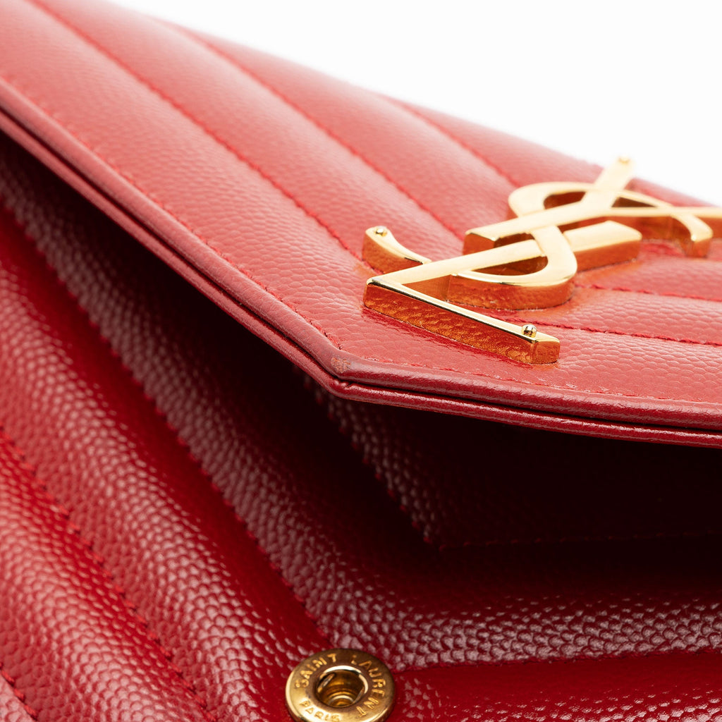 Saint Laurent Matelasse Grain de Poudre Monogram Wallet (SHF-dJjYdi)