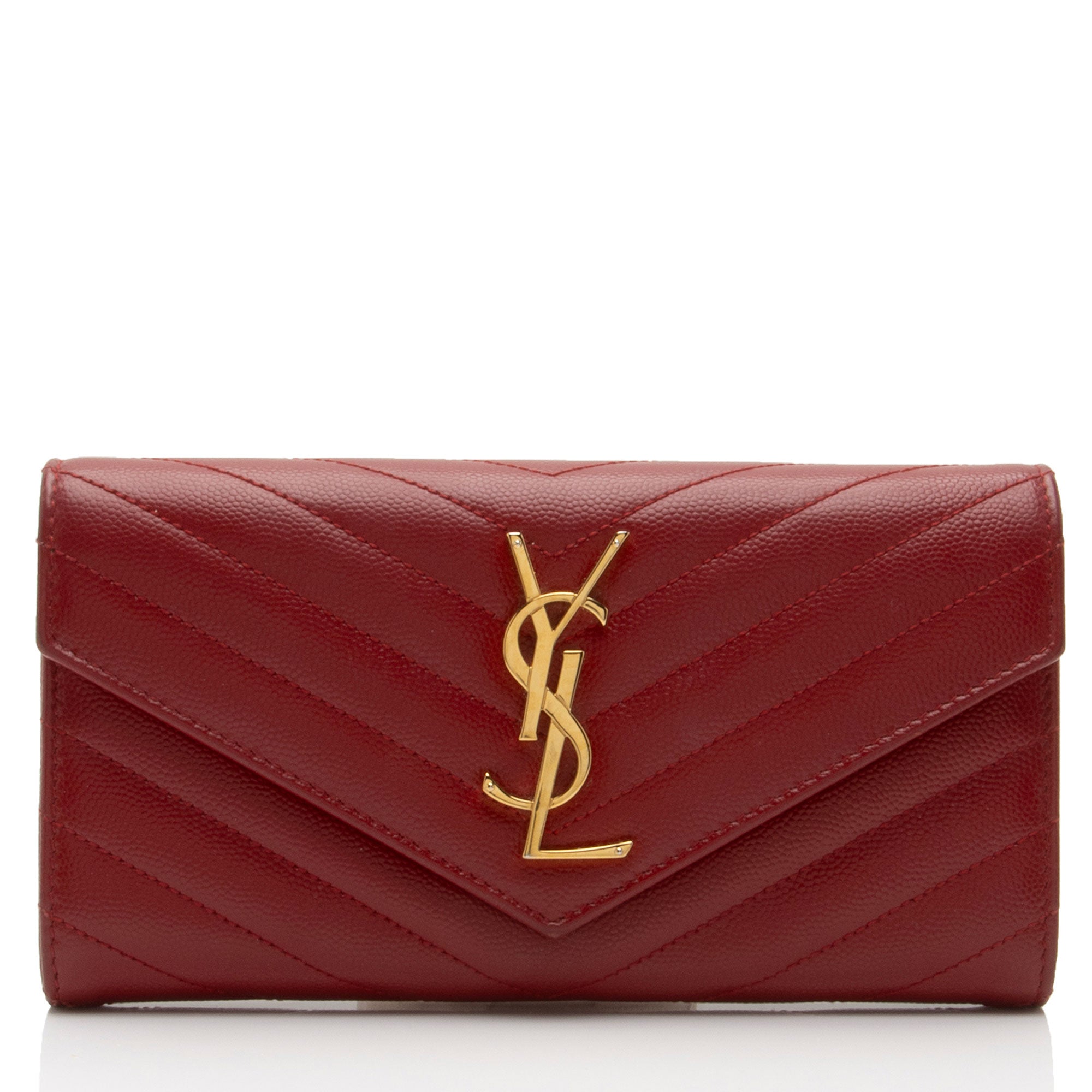 Saint Laurent Matelasse Grain de Poudre Monogram Wallet (SHF-dJjYdi)