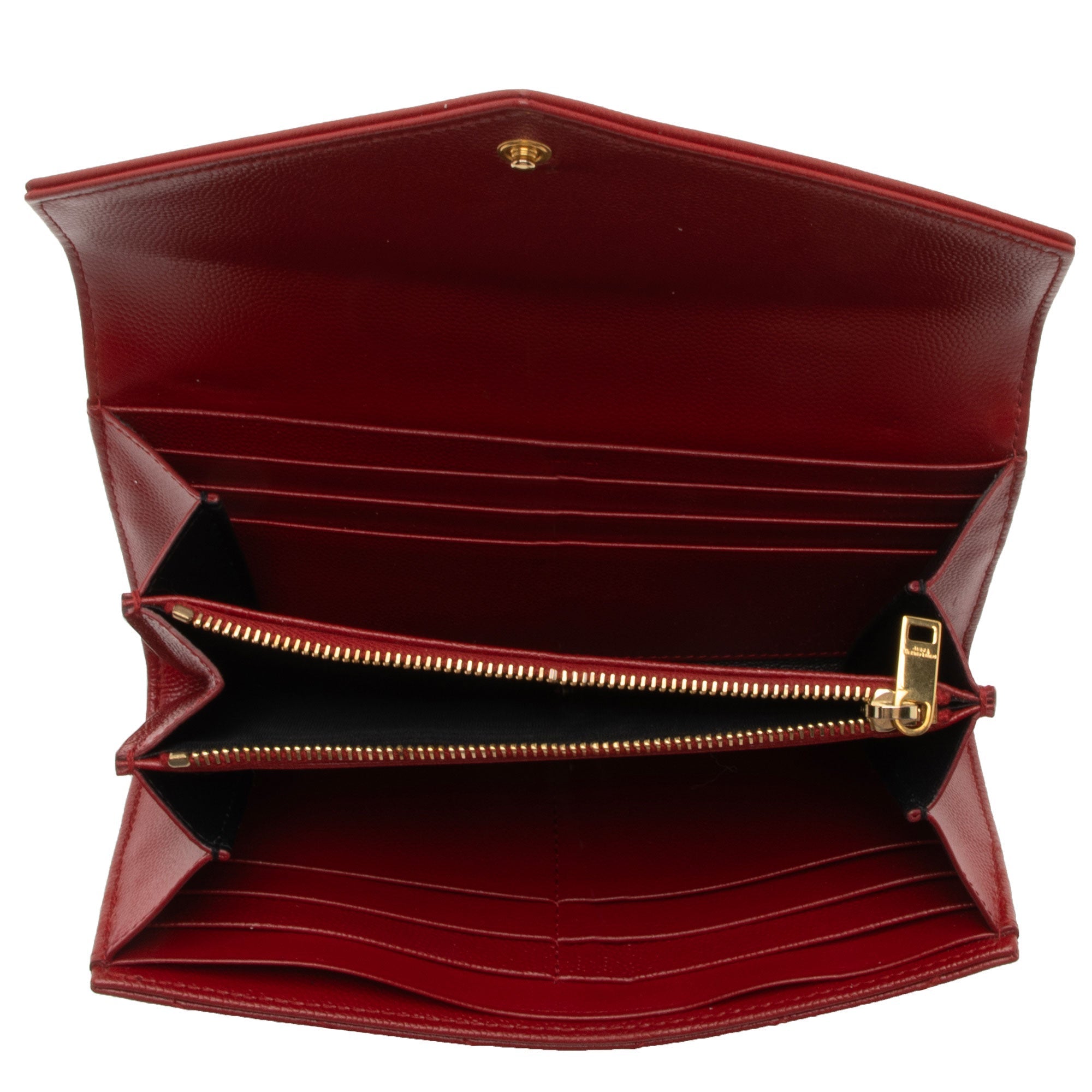 Saint Laurent Matelasse Grain de Poudre Monogram Wallet (SHF-dJjYdi)