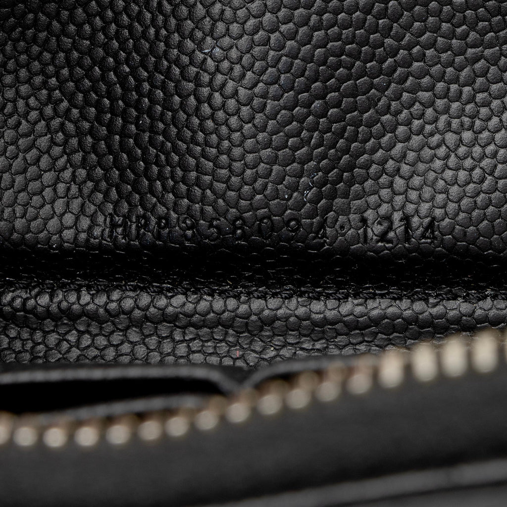 Saint Laurent Matelasse Grain de Poudre Monogram Zip Around Wallet (SHF-wej7UG)