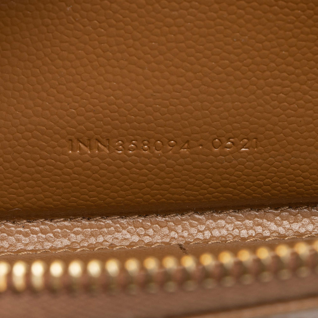 Saint Laurent Matelasse Grain de Poudre Monogram Zip Around Wallet (SHF-ZFHCDK)
