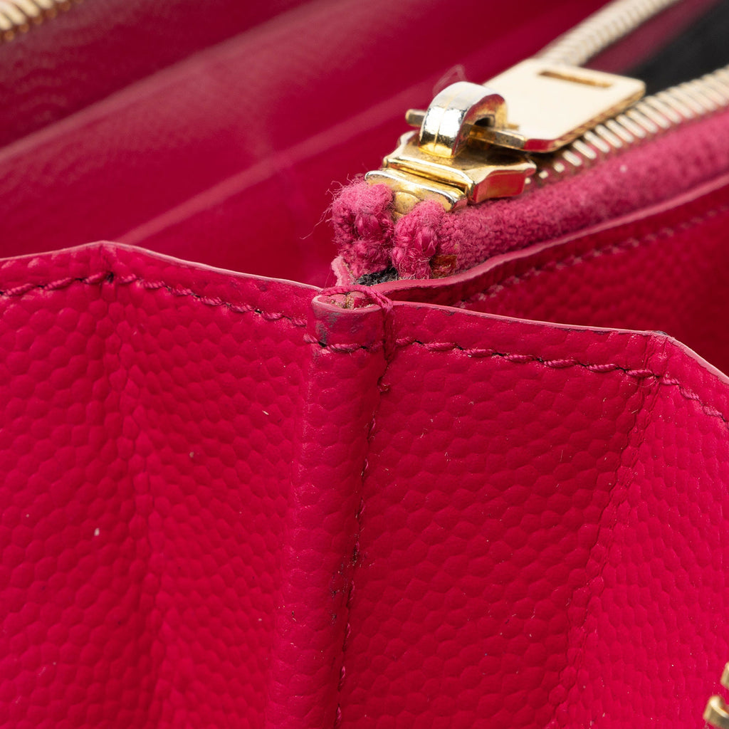 Saint Laurent Matelasse Grain de Poudre Monogram Zip Around Wallet (SHF-xMdHJp)