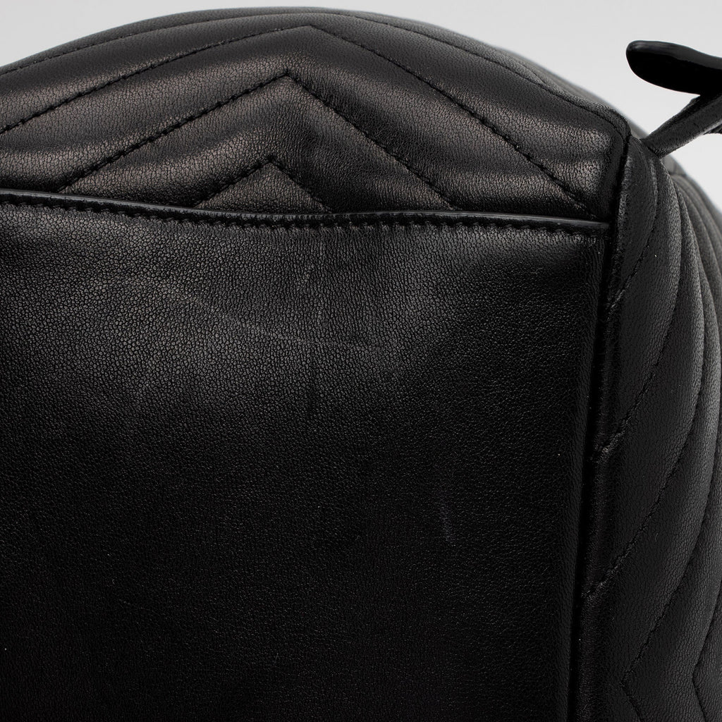 Saint Laurent Matelasse Lambskin Monogram Joe Backpack (SHF-C9THXn)