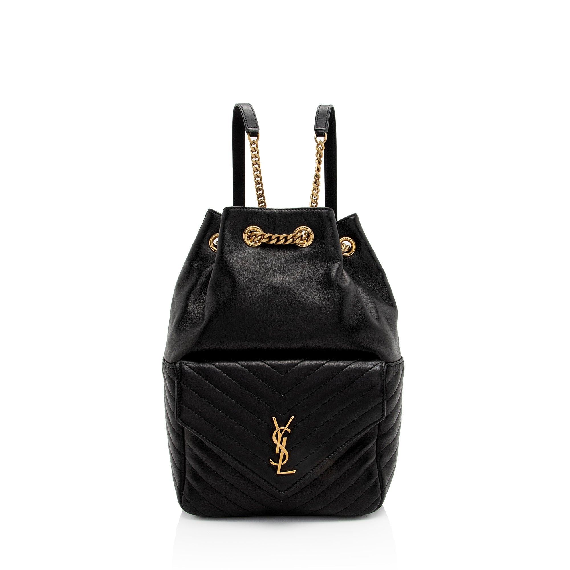Saint Laurent Matelasse Lambskin Monogram Joe Backpack (SHF-C9THXn)