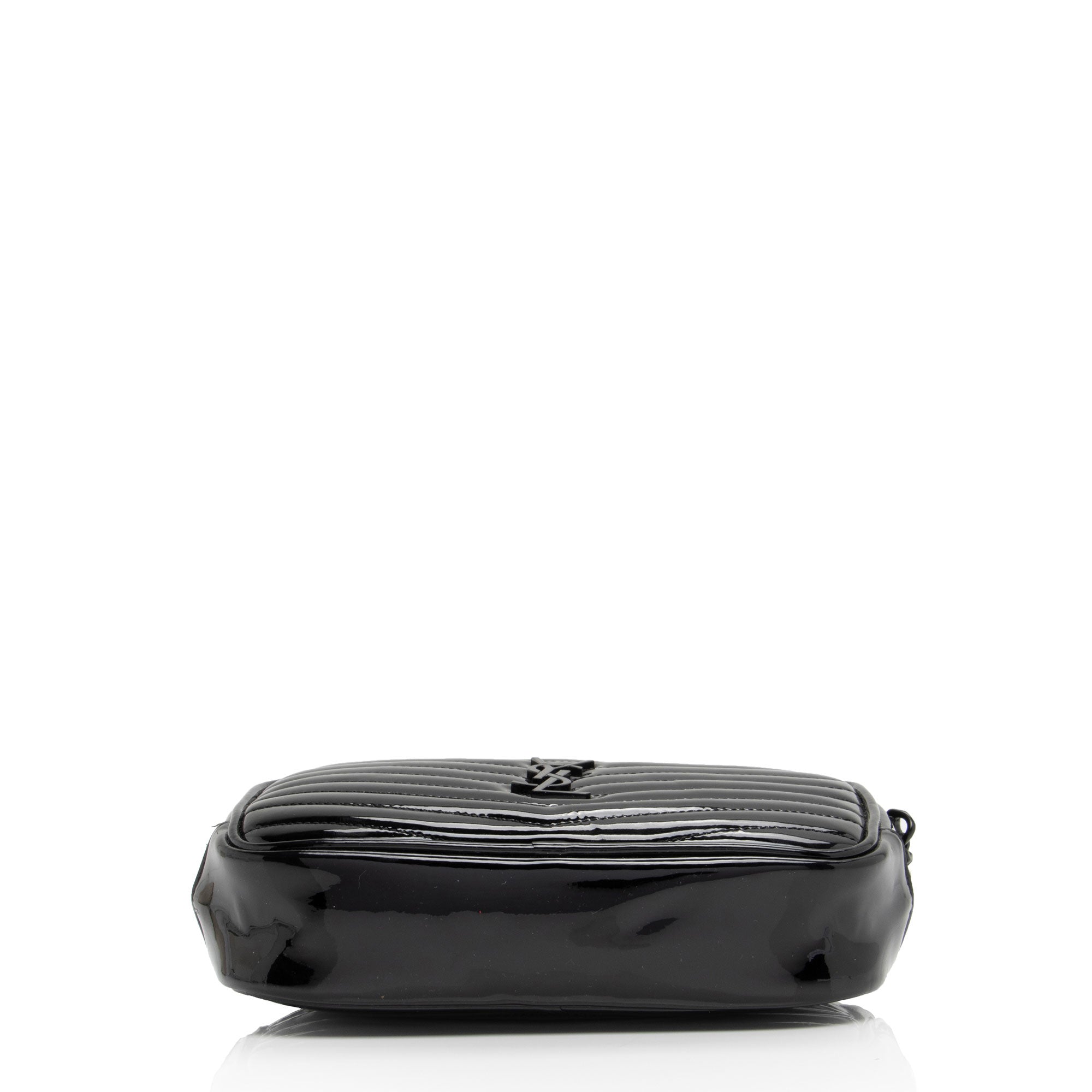 Saint Laurent Matelasse Patent Leather Monogram Lou Mini Camera Bag (SHF-xwMZnb)