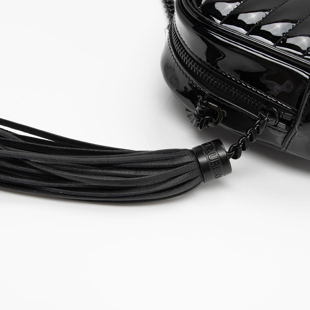Saint Laurent Matelasse Patent Leather Monogram Lou Mini Camera Bag (SHF-xwMZnb)