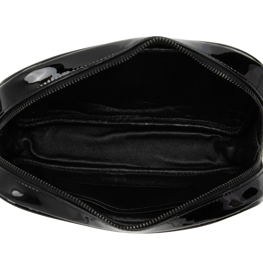 Saint Laurent Matelasse Patent Leather Monogram Lou Mini Camera Bag (SHF-xwMZnb)