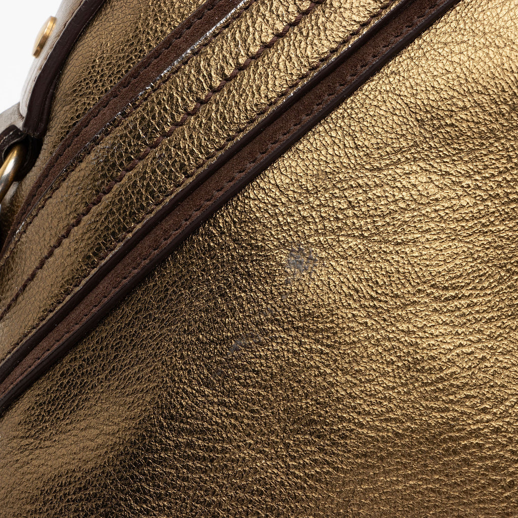Saint Laurent Metallic Calfskin Muse Large Satchel (SHF-hk5NIK)