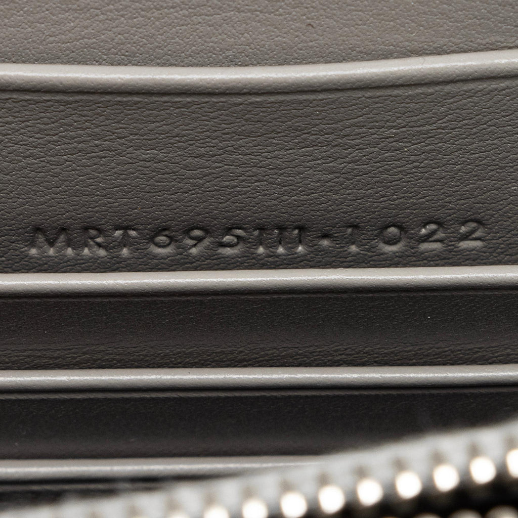 Saint Laurent Metallic Leather Monogram Kate Tassel Chain Wallet (SHF-L70MqM)