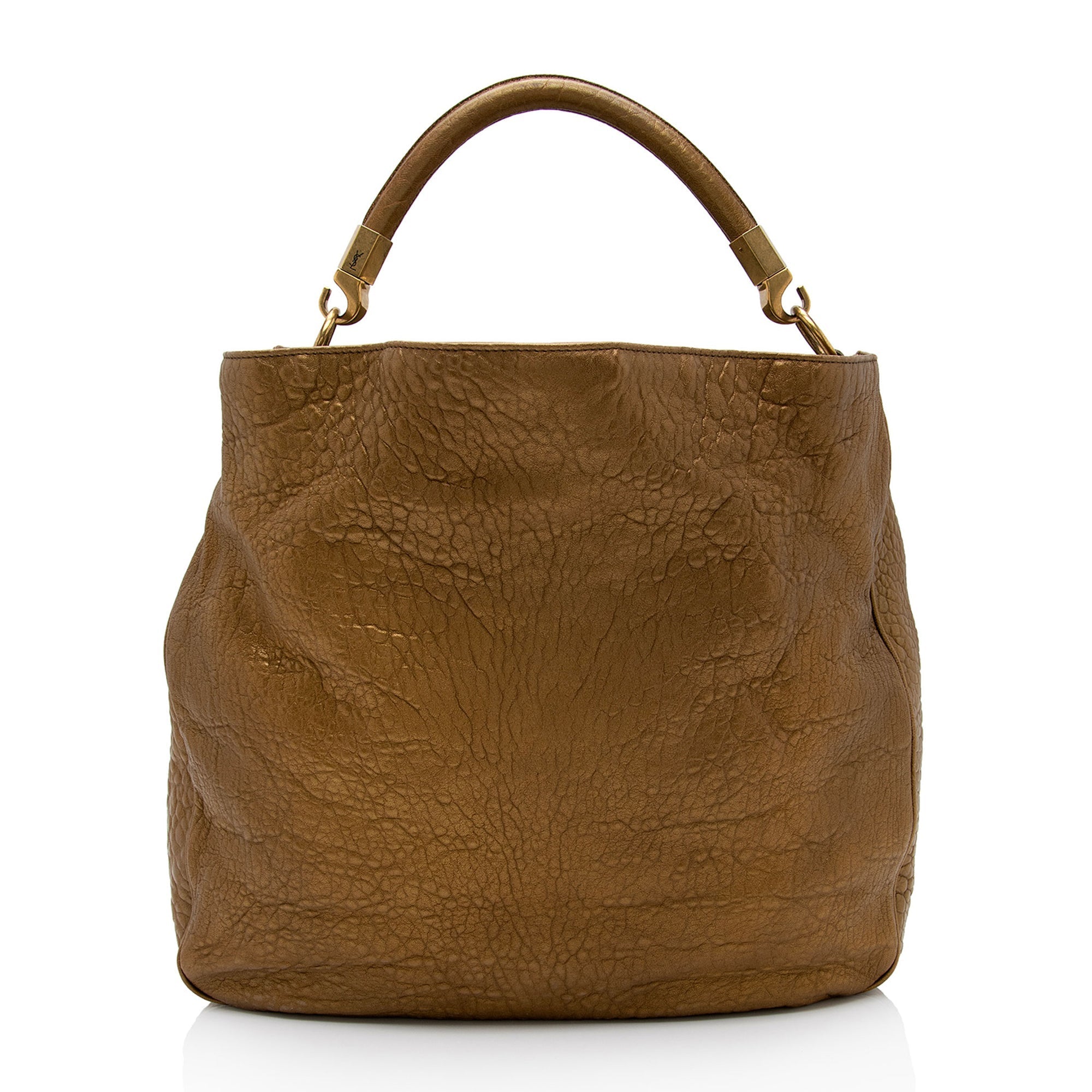 Saint Laurent Metallic Leather Roady Large Hobo (SHF-1waUqq)
