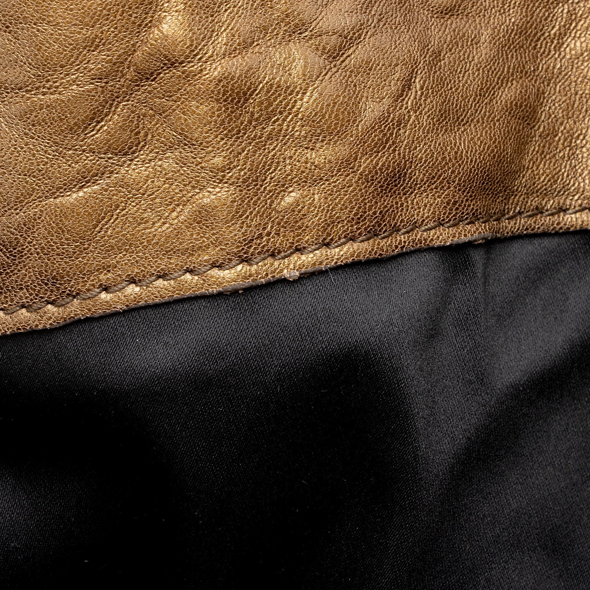Saint Laurent Metallic Leather Roady Large Hobo (SHF-1waUqq)