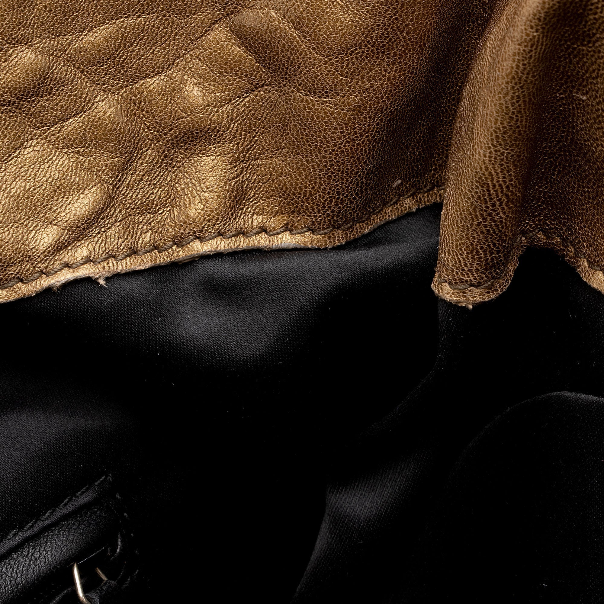Saint Laurent Metallic Leather Roady Large Hobo (SHF-1waUqq)