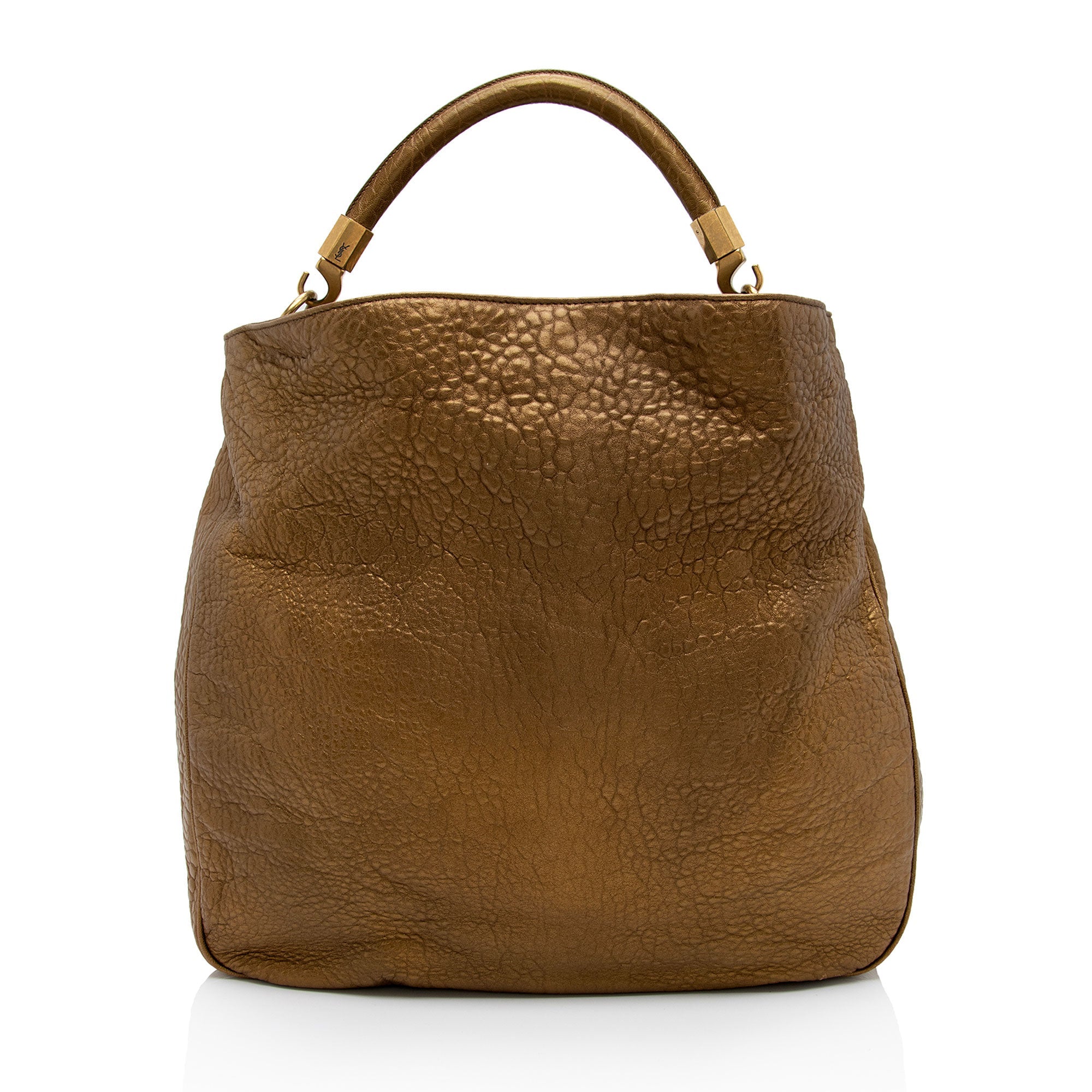 Saint Laurent Metallic Leather Roady Large Hobo (SHF-1waUqq)