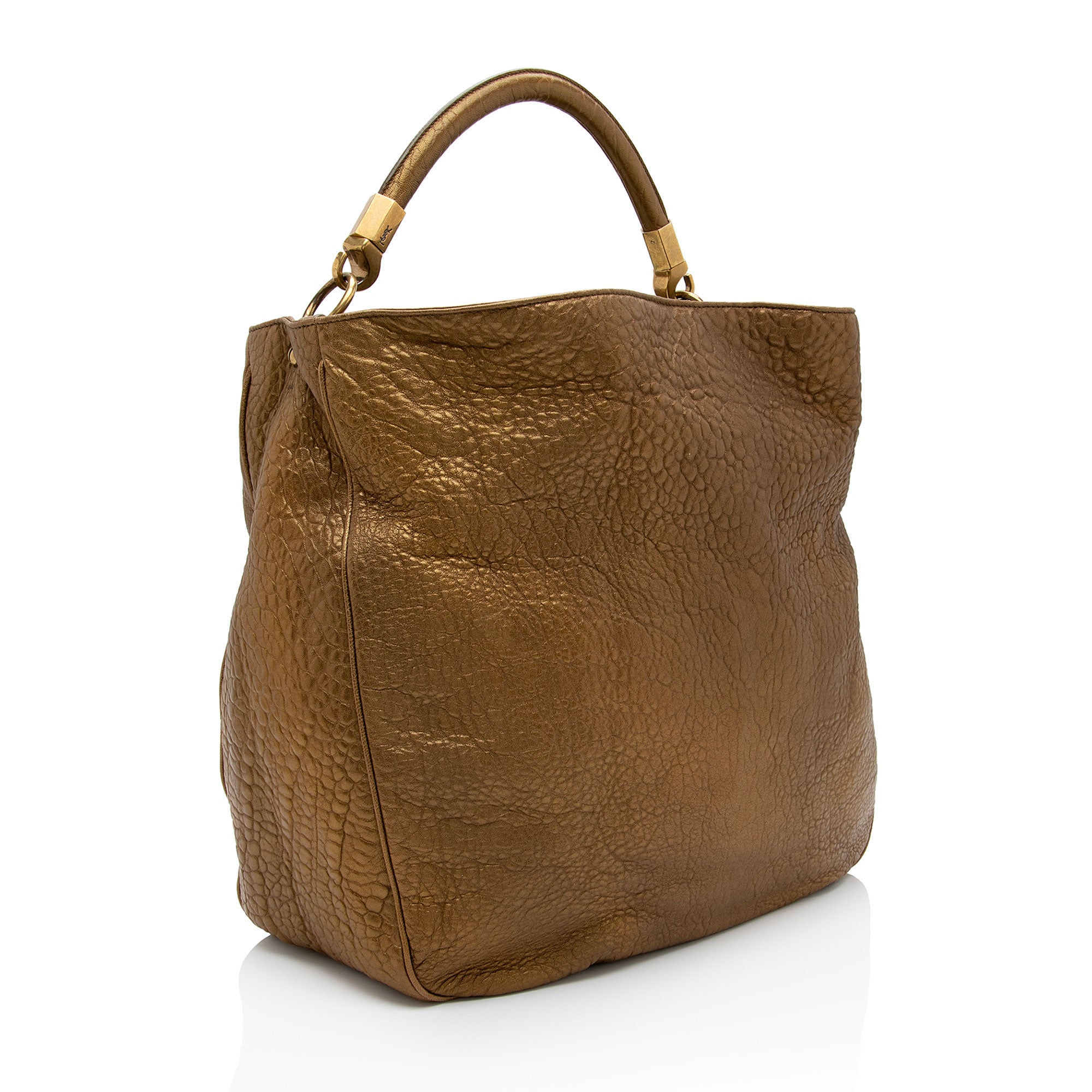 Saint Laurent Metallic Leather Roady Large Hobo (SHF-1waUqq)