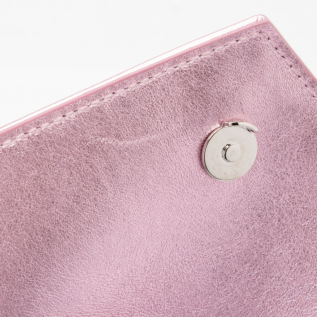 Saint Laurent Metallic Matelasse Lambskin Monogram Small Double Flap Bag (SHF-IdIvhA)