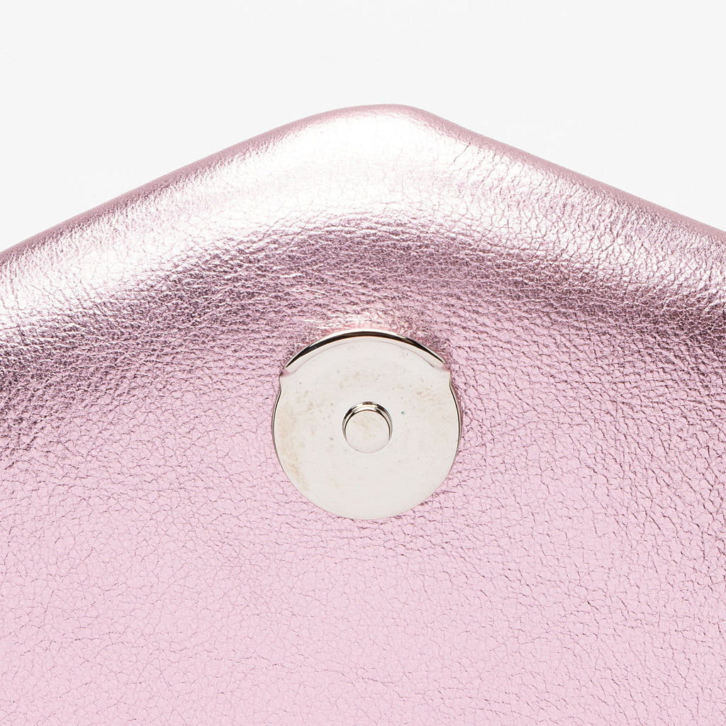 Saint Laurent Metallic Quilted Lambskin Puffer Sade Clutch (SHF-dsF7Ye)